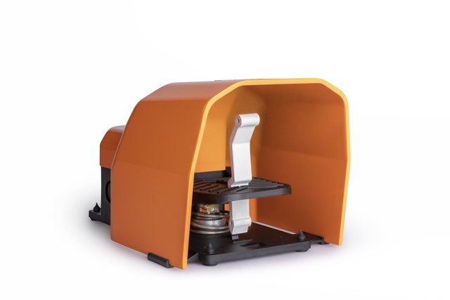 PDK Series Metal Protection 2*(1NO+1NC) Double Step Single Orange Plastic Foot Switch